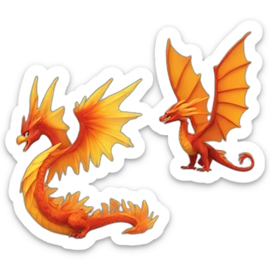 Un Phoenix et un dragon sticker