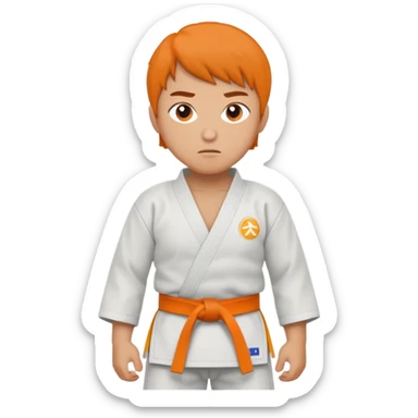 Judokas ceinture orange sticker