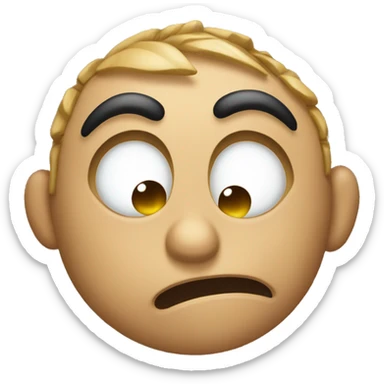 Wink emoji with many wrinkles on his face sticker