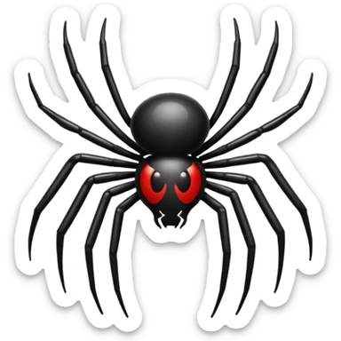 “spider emoji, clean iOS style” sticker