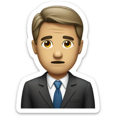 Sad business man sticker