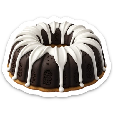 white frosting only Oreo cookie bundt cake sticker
