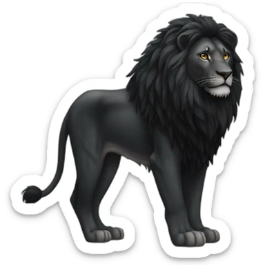black lion sticker