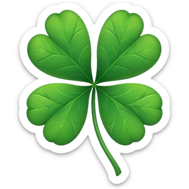 Five leaf clover sticker