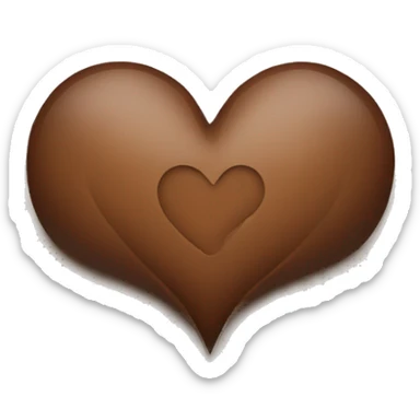 Brown heart sticker