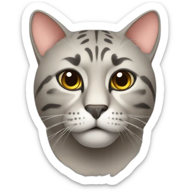 A big, mean cat sticker