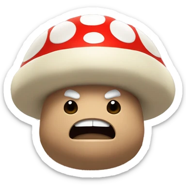 Mario-style Mushroom Sumo Wrestler sticker