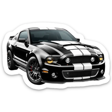 mustang shelby gt500 full black sticker