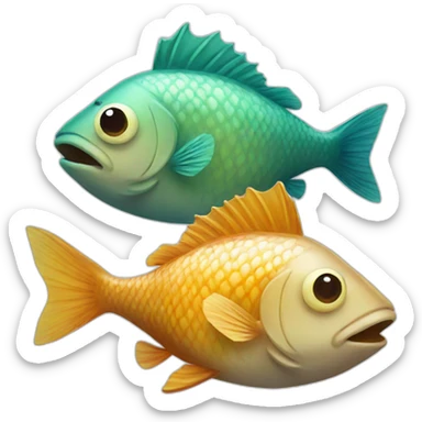 Fish and Hazelnut sticker