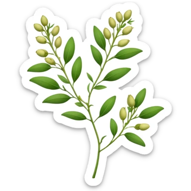 pigeonpea plant with green leaves and pods, simple and clear sticker