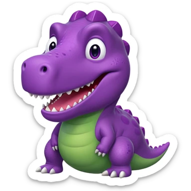 Barnie the dinosaur sticker
