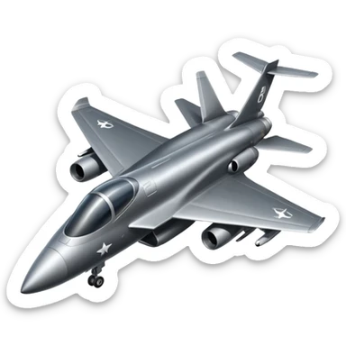 bomber jet sticker