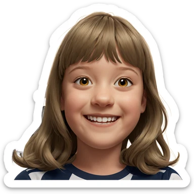 smiling girl indoors portrait sticker