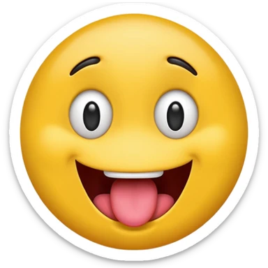 make a cross eyed esotropia emoji with tounge out sticker