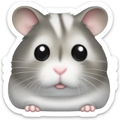 Grey Campbell dwarf hamster sticker