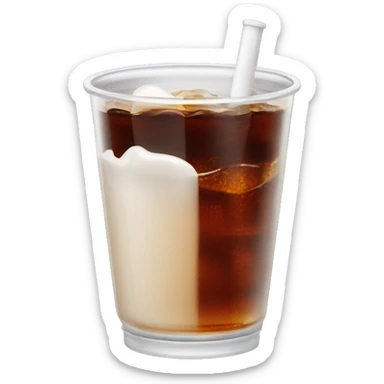 doctor pepper with cream and syrup in a clear cup  sticker