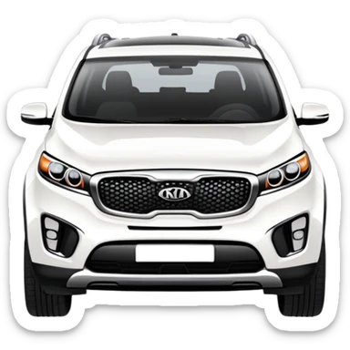 white Kia Sorento SUV car sticker