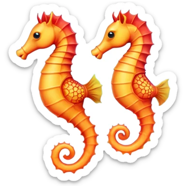 Seahorses chilling sticker