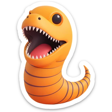 sandworm from Dune, stylized as a seamless emoji head part, detailed, matching style and color for continuous look sticker