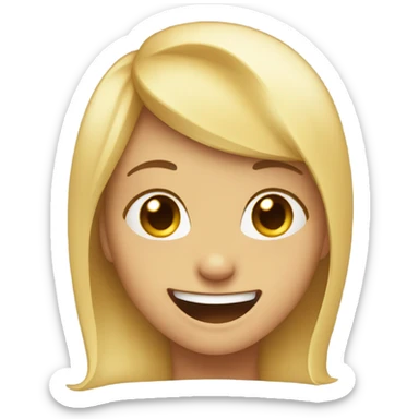 a girl laughing heartily with tears in her eyes. sticker