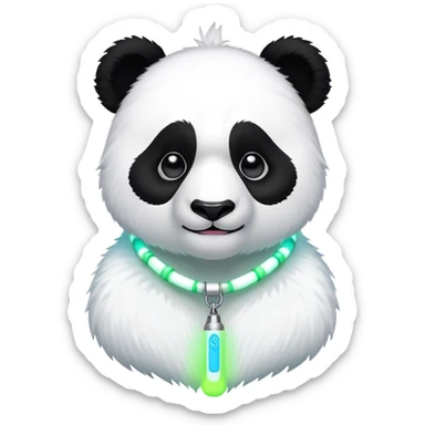 scared rave panda sticker
