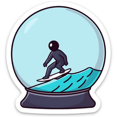  Crystal ball with surfer sticker