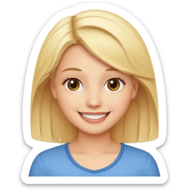 blonde womand, cute, from sector commercial sticker