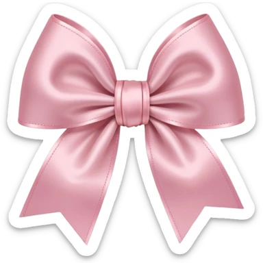 light pink bow on light pink bow sticker