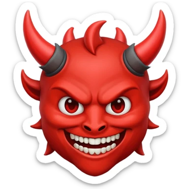 Emoji de diablo con sicario sticker