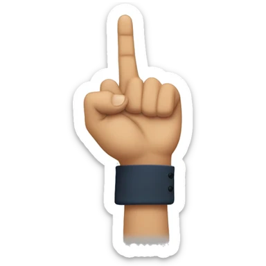 Left Hand with two fingers up, keep the two fingers together sticker