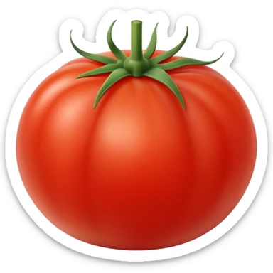 ripe juicy red tomato sticker