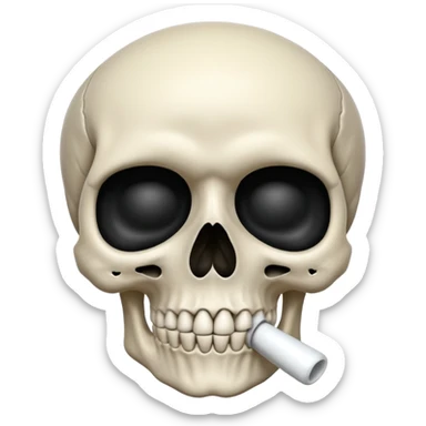 Skull shushing sticker