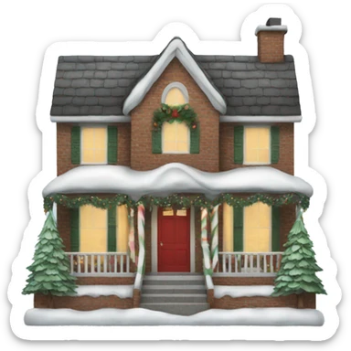 Christmas house sticker
