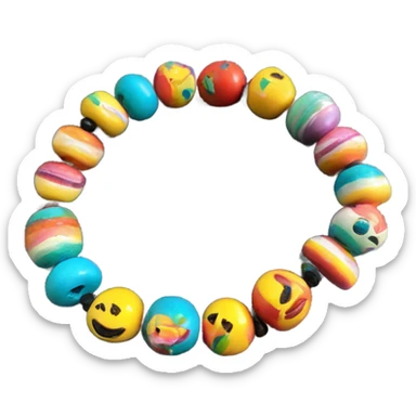 A gorgeous and beautiful colorful clay bead bracelet  sticker