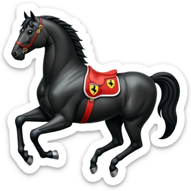 Ferrari horse black sticker
