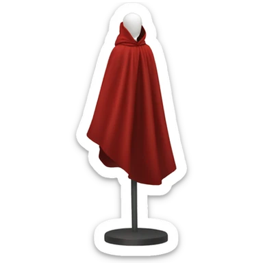 faceless mannequin flying red cape without hood sticker