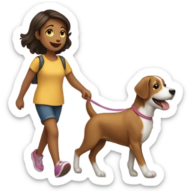 Girl Go with Sweet dog sticker