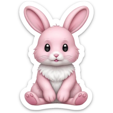 pink rabbit sticker