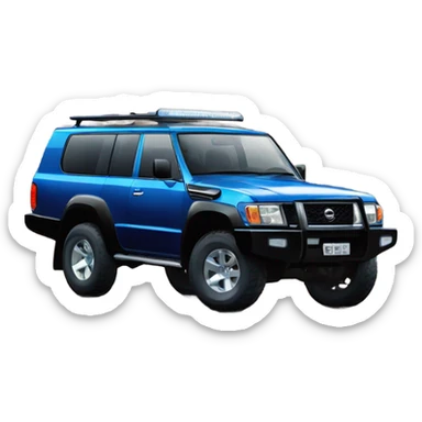 4WD blue and black Nissan patrol gq  sticker