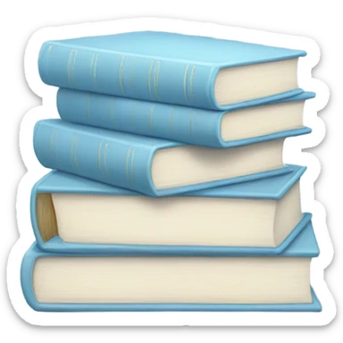 Pastel blue books sticker