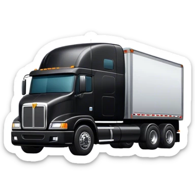 Black cyber Semi truck rear sticker