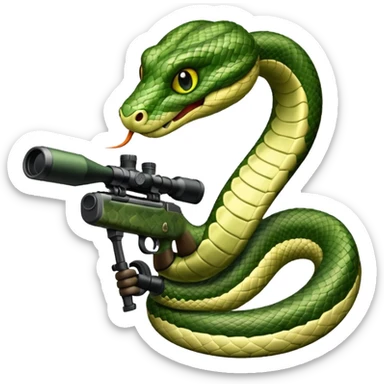 A snake sniper sticker