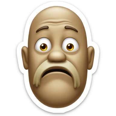 Big smelly man with a booger hanging out of nose  sticker