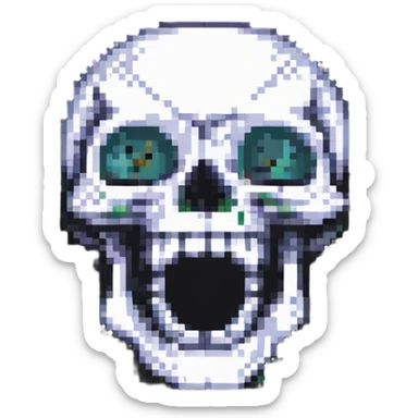 laughing skull sticker