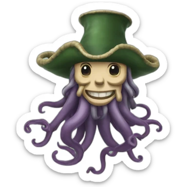 Davy Jones with tentacles sticker