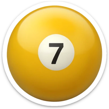 billiard ball 7 number sticker