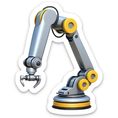 emoji about robot arm with AGV sticker
