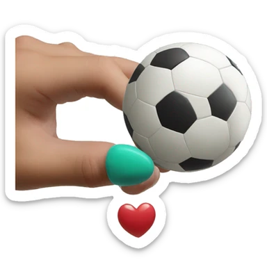 Barbus avec un ballon de foot dans les mains  sticker