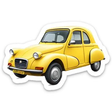 deux chevaux car sticker