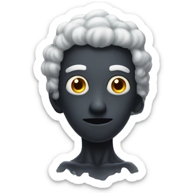 Dark floatin spirit with eyes and arms sticker